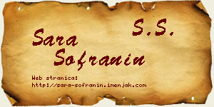 Sara Sofranin vizit kartica
